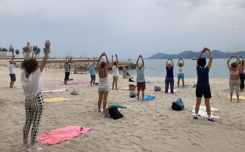 Coaching collectif sur la plage de Cannes